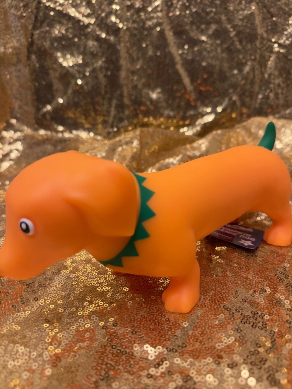 Toymendous Squishy Weenie Dog - Pumpkin Sunny Days squeeezy